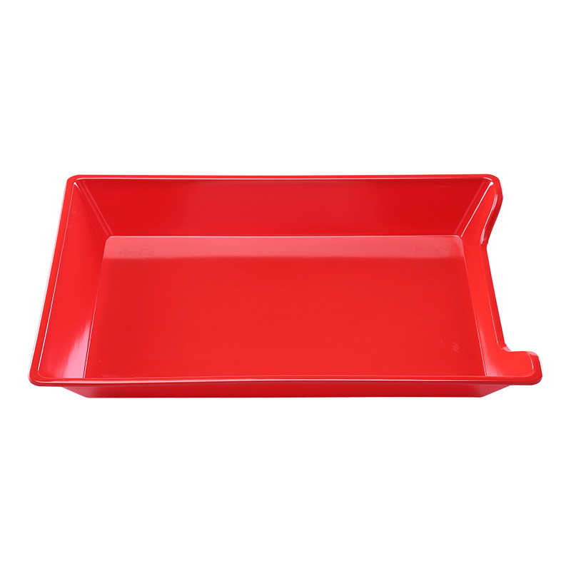 Bandeja de exhibición comercial para brochetas, gruesa y duradera, bandeja de selección de verduras de autoservicio, brochetas fritas, bandeja para servir barbacoa, plástico de melamina