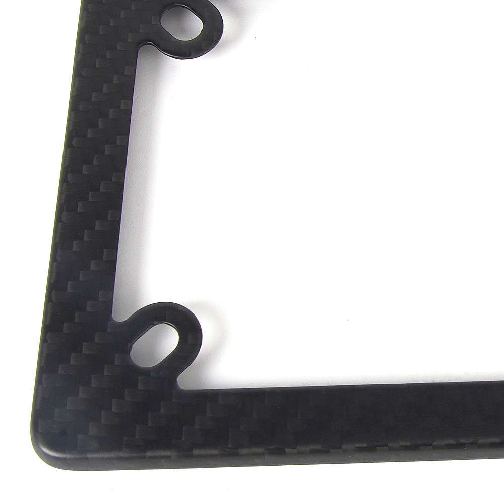Us Standard 4-Hole Motorcycle License Plate Frame, Matte Dry Carbon License Plate Frame, Us Standard License Plate Holder Modification Accessories