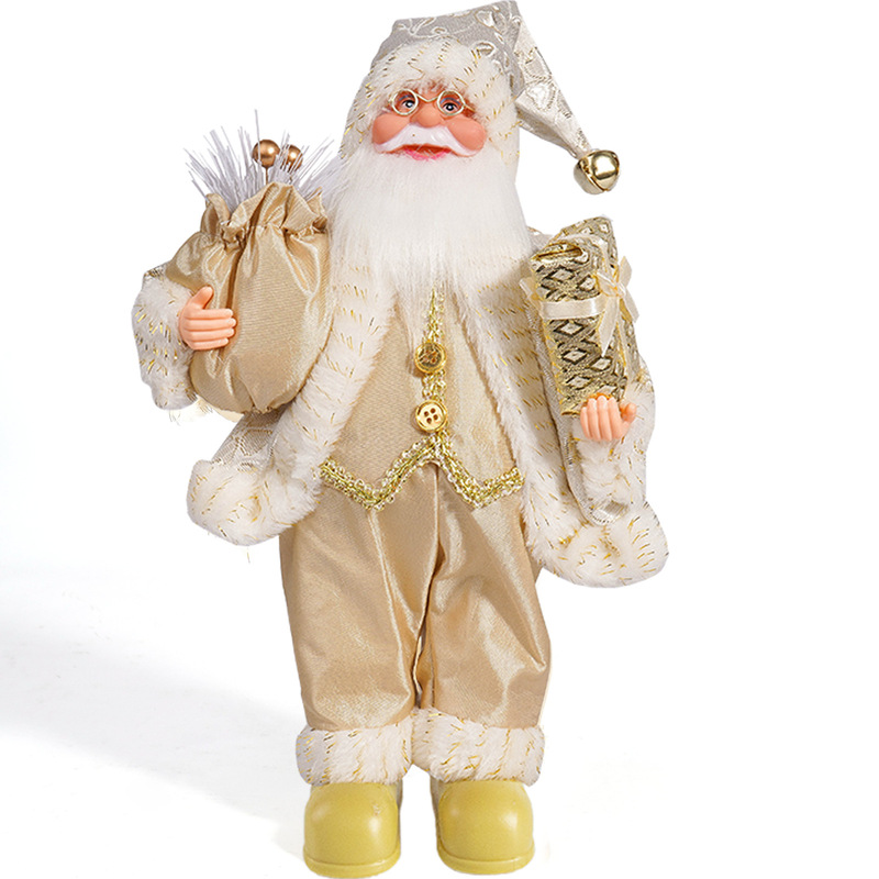越境クリスマス新商品 プラスチック製サンタクロース人形 ショーウィンドウ装飾用品 12inch 立ち姿サンタクロース|undefined