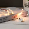 Warm white 10CM lamp is 1 meter away from 10 lamps 3.5CM base (function one on and one off)