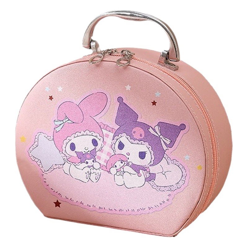 Mini maleta de dibujos animados, bolsa de cosméticos de alta apariencia, estuche de cosméticos portátil impermeable, bolsa de almacenamiento bonita, maquillaje de belleza al por mayor