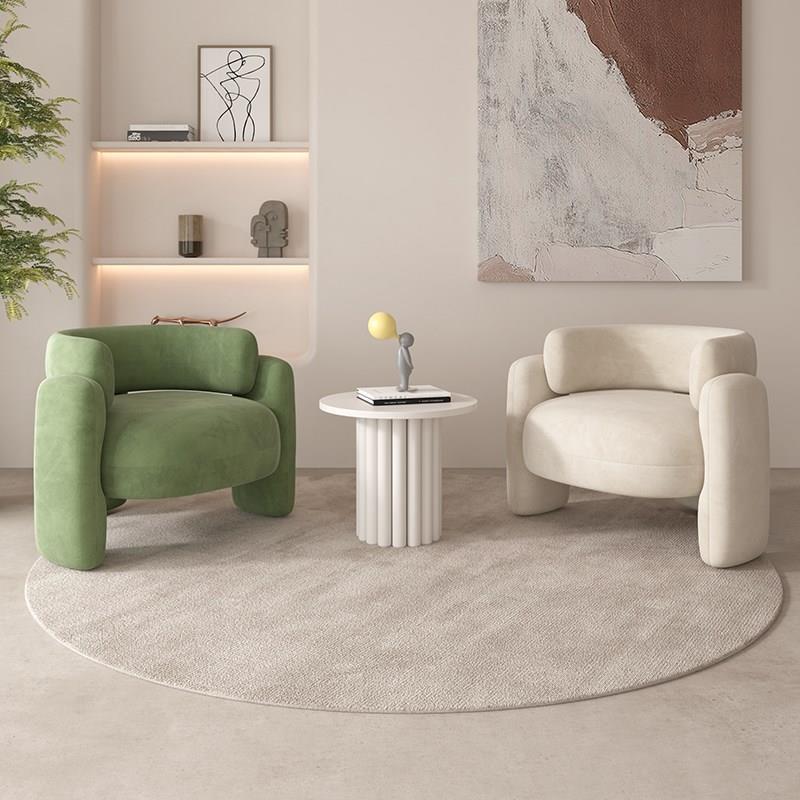 Internet Celebrity Modern Single Sofa Small Apartment Reception Area Simple Reception Negotiation Table and Chair Combination Living Room Balcony Single Chair