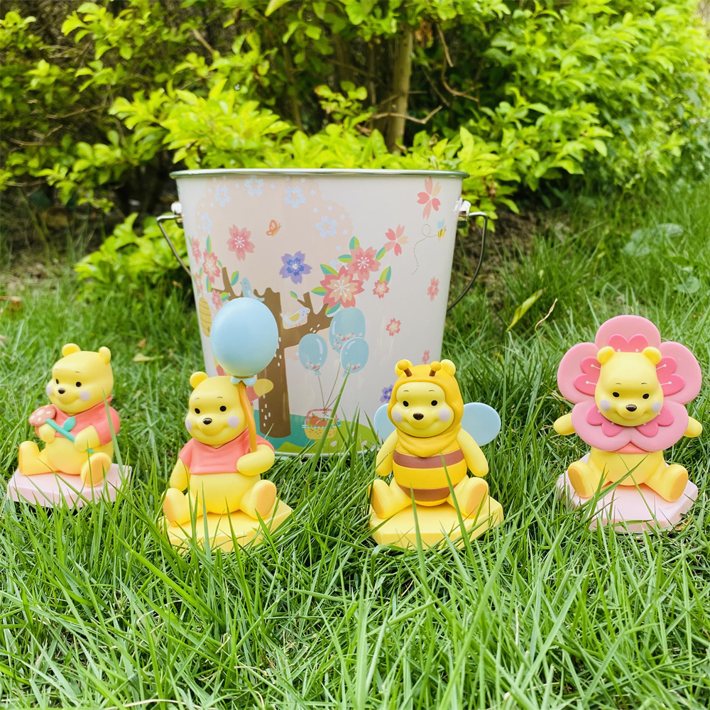 正版小熊维尼马口铁桶维尼熊收纳储物桶野外露营手提桶杯子现货