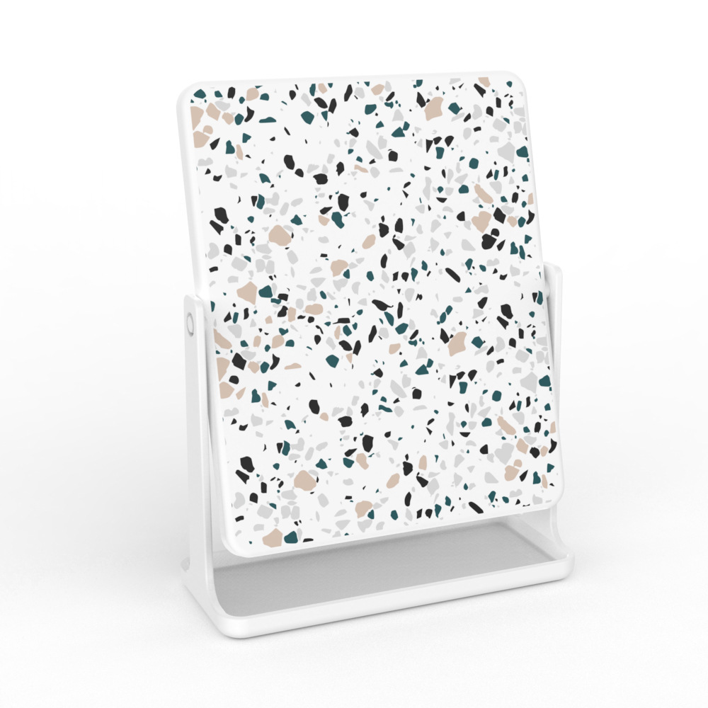 Espejo de maquillaje de impresión espejo vestidor de escritorio dormitorio en casa Nordic giratorio simple espejo cuadrado