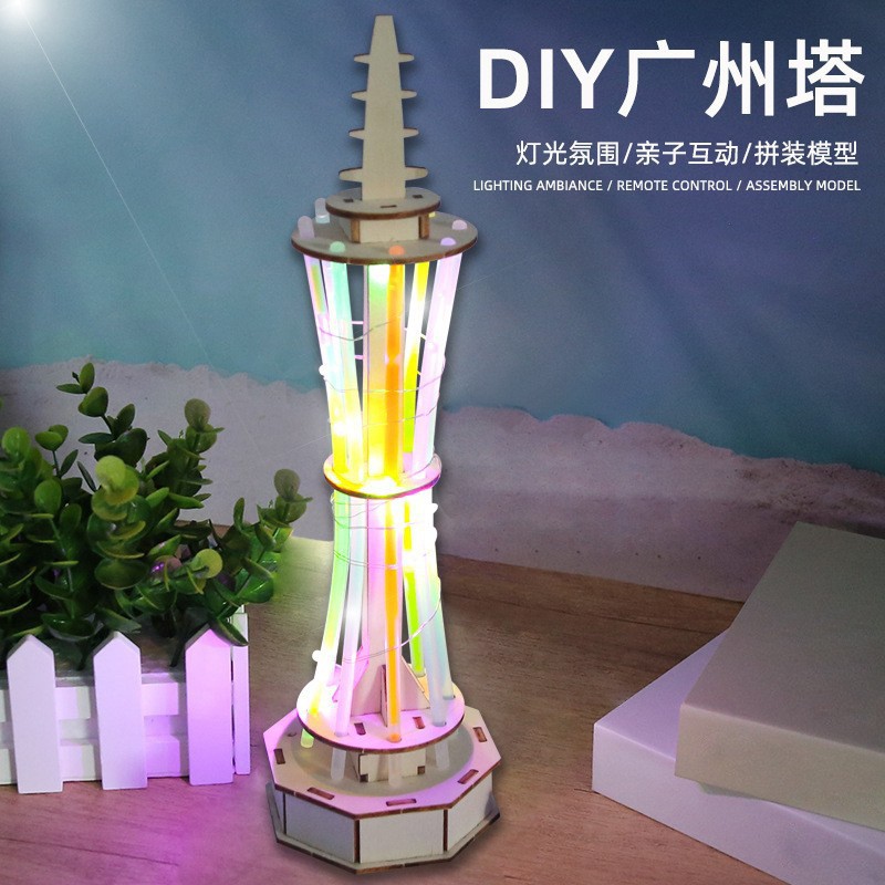 Colorful Canton Tower model