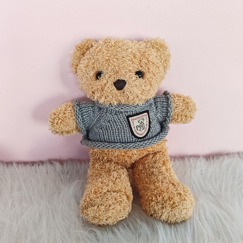 Lindo suéter oso muñeca peluche peluche oso muñeca regalo de cumpleaños máquina de captura muñeca al por mayor transfronteriza
