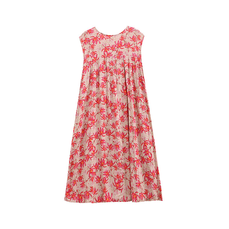 お母さんの綿のシルクのワンピースの半袖の中で老年の夏服の大きいサイズの婦人服は太ってゆったりしている人工綿のスカートの女性をプラスします。|undefined