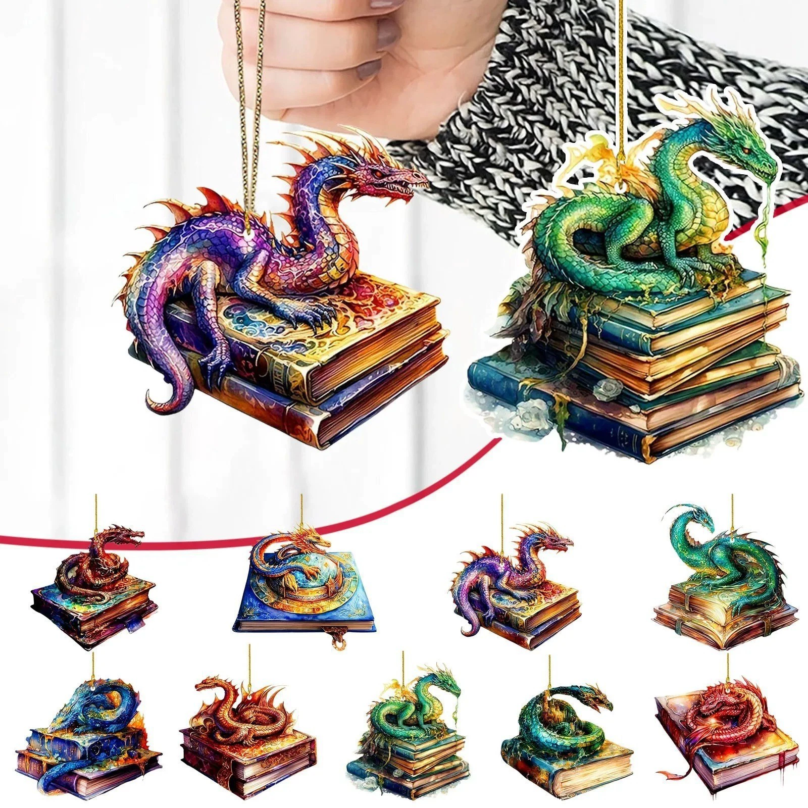 Трансграничные Новые Рождественские творческие Гринч змея книга Монстр елочные украшения