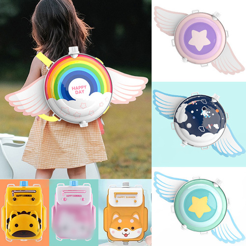 Children's backpack water gun toy, pull-out type beach water play, Children's Day gift, squirting water gun, night market stall wholesale