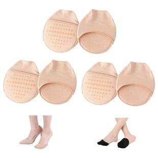 Cross-Border Summer New Cotton Half-Sole Socks, Shallow Mouth, Non-Slip, Invisible Women's Boat Socks, Thin High-Heeled Shoes, Forefoot Pad Socks