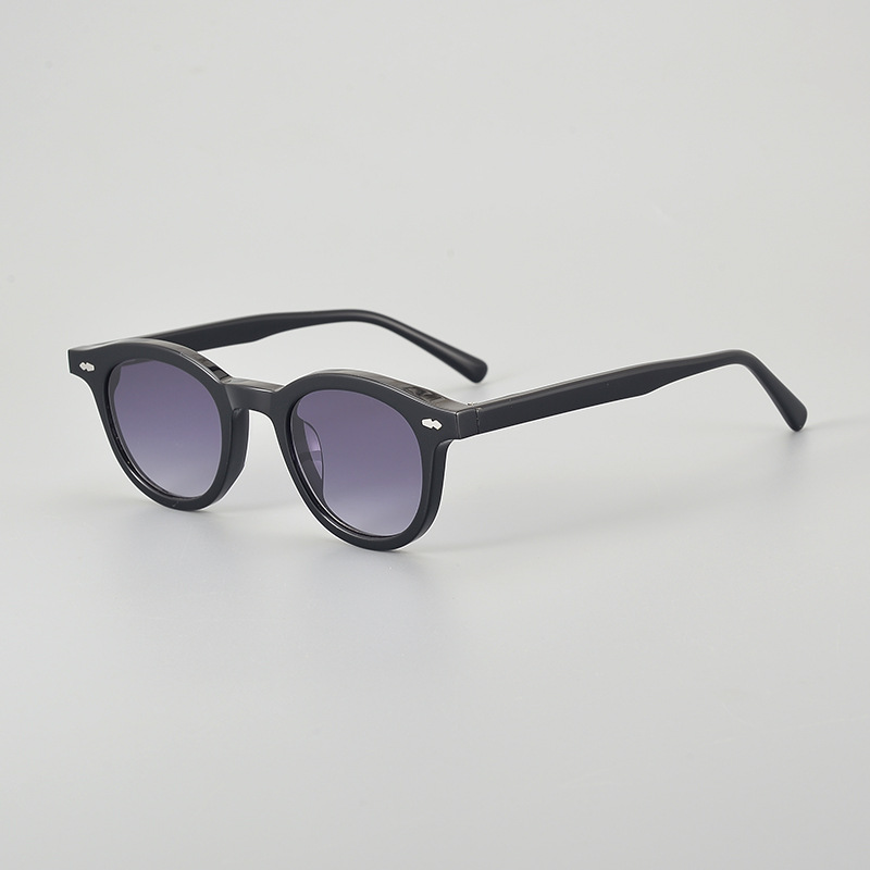 Marco de gafas Depp Marco de gafas de hoja retro hecho a mano con marco de ojo de miopía Marco de gafas de sol de cara grande de hombre con marco negro image 6