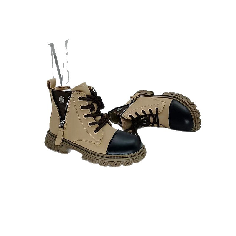 2025 red pequeña fragancia de algodón otoño y invierno debe botas cortas niños de moda universal botas de caballero botas Martin