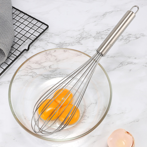 Baking tools stainless steel 8-inch, 10-inch, 12-inch manual egg beater, kitchen hand-held mixing stick, hand-cranked egg beater