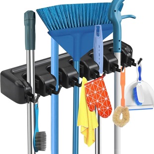 Multifunctional Magic Mop Rack Broom Rack Mop Clip Hook Bathroom Hook Broom Storage Hanger Strength Factory