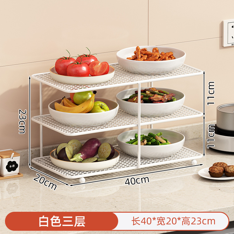 Platos de cocina de mesa multicapa estante de almacenamiento de platos domésticos multifuncional platos de cocina de platos