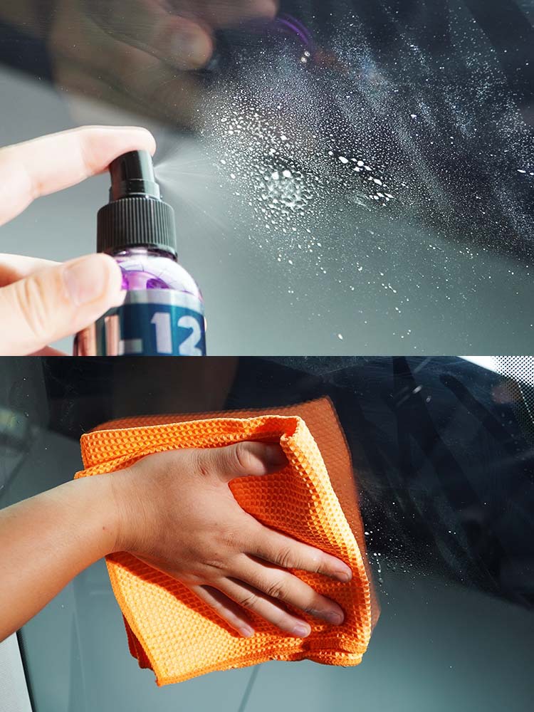 Leaouu L12 Glass Cleaner Removes Oil Stains, Quick-Drying, Traceless, Clear, Neutral Formula Does Not Damage Car Film