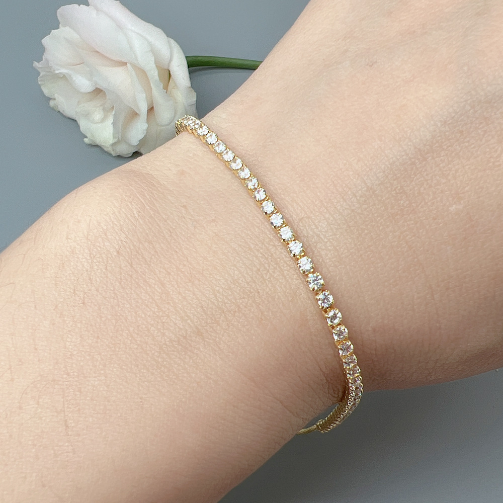 13g Weight Alloy Pendant Material Zircon Inlay Material Bracelets Classification Alloy Chain Material 1 Piece Quantity Holiday, Daily, Street Occasion Alloy Material Geometric Pattern Women's Gender Plating Design Elegant Style Elegant Geometric Zircon Alloy Wholesale Bracelets 10