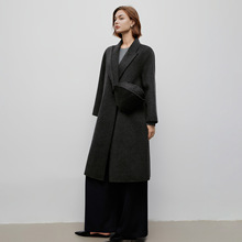 女式毛呢外套2025秋冬新款西装领长款呢子时尚外套羊毛大衣A5583