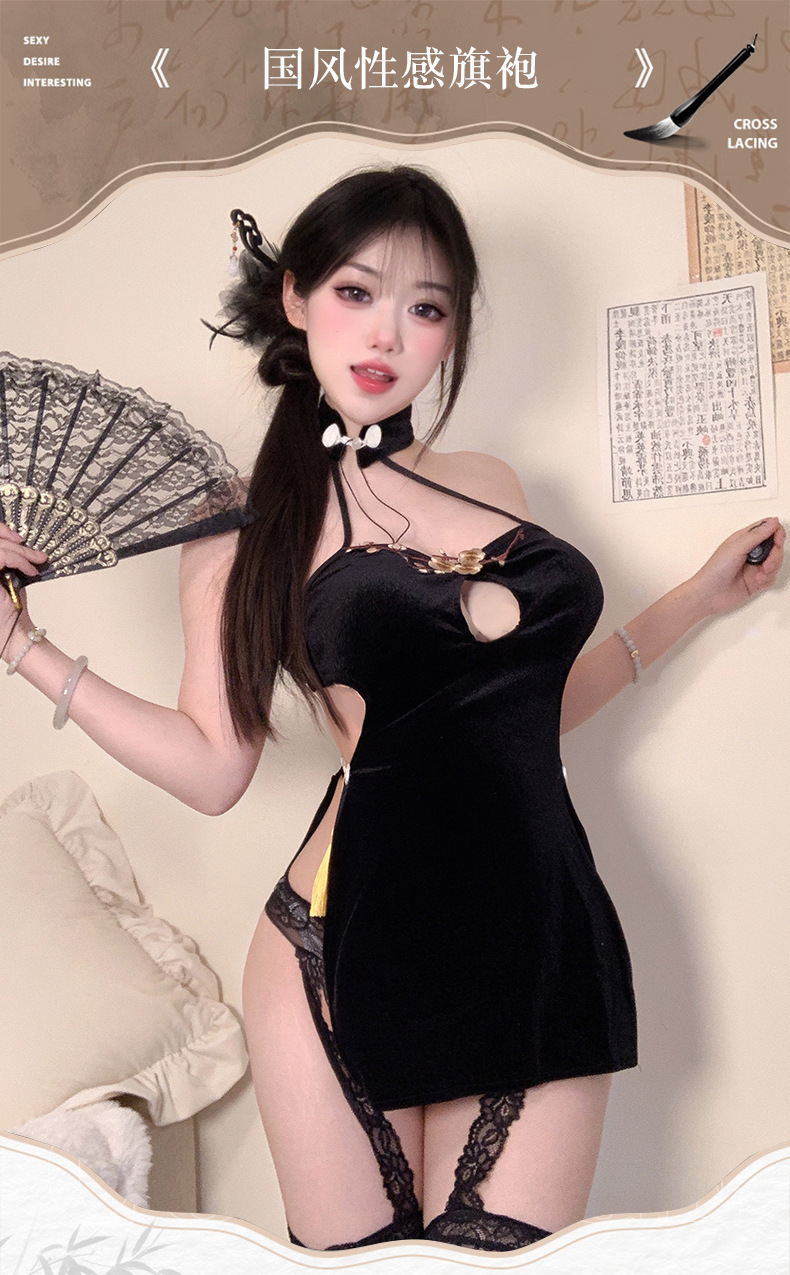 Sailor-Inspired Roleplay Lingerie Set, Exposed-Waist Design, Plus Size Fit — detail image 2