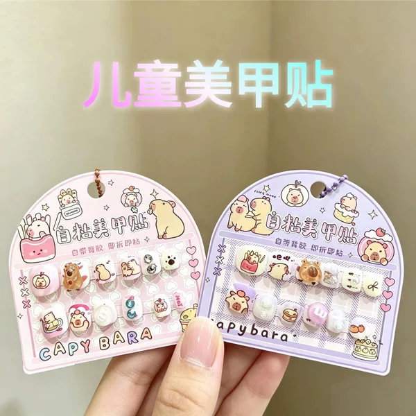 Children's Nail Stickers for Girls, Cute Self-Adhesive Cartoon Girl Nail Art, Reward Nail Decoration Wholesale