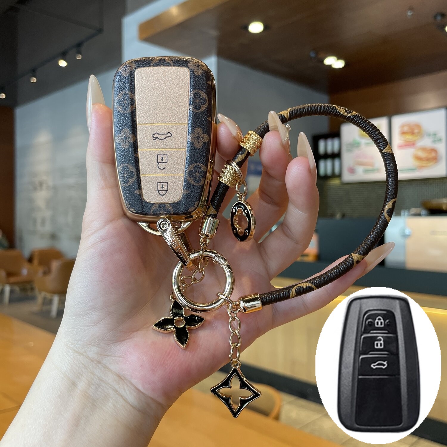 Suitable for Toyota Camry Key Cover, Highlander, Corolla, Luxury Car Key Holder, Ling Shang, Asia Dragon, Asia Lion, Ralink
