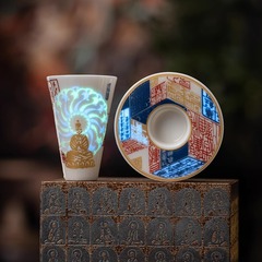 無相虹光敦煌無相仏文創シリーズ発光カップ個人専用家庭用主人カッププレゼント陶磁器