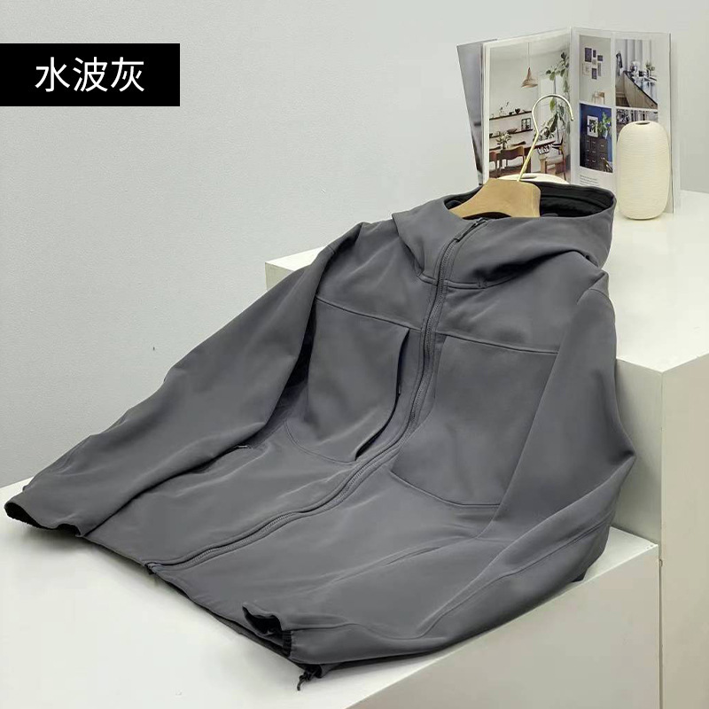 压胶软壳抓绒冲锋衣防水防风加绒春秋季新款男女同款休闲单层登山|undefined