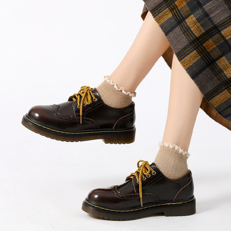 Meizu Power 2021 новые одиночные туфли в студенческом стиле японские маленькие кожаные туфли летние туфли на плоской подошве с круглым носком