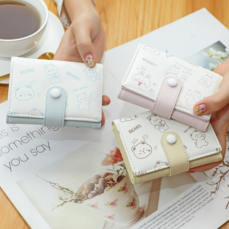 Korean Style Women's Wallet Girls Wallet Short Cartoon Cute Multi-Card Slot Coin Purse Wallet Wallet Wholesale Korean Style Women's Wallet Girls Wallet Short Cartoon Cute Multi-Card Slot Coin Purse Wallet Wallet Wholesale