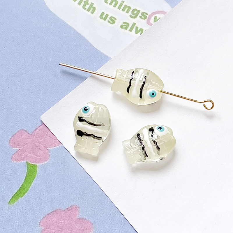5g Weight Beads Jewelry Making Type DIY Ornament Accessories Classification 1 Piece Quantity Glass, glass Material Fish Pattern All Seasons Season Cute Style 1 Piece Glass Glass Fish DIY Ornament Accessories Beads 16
