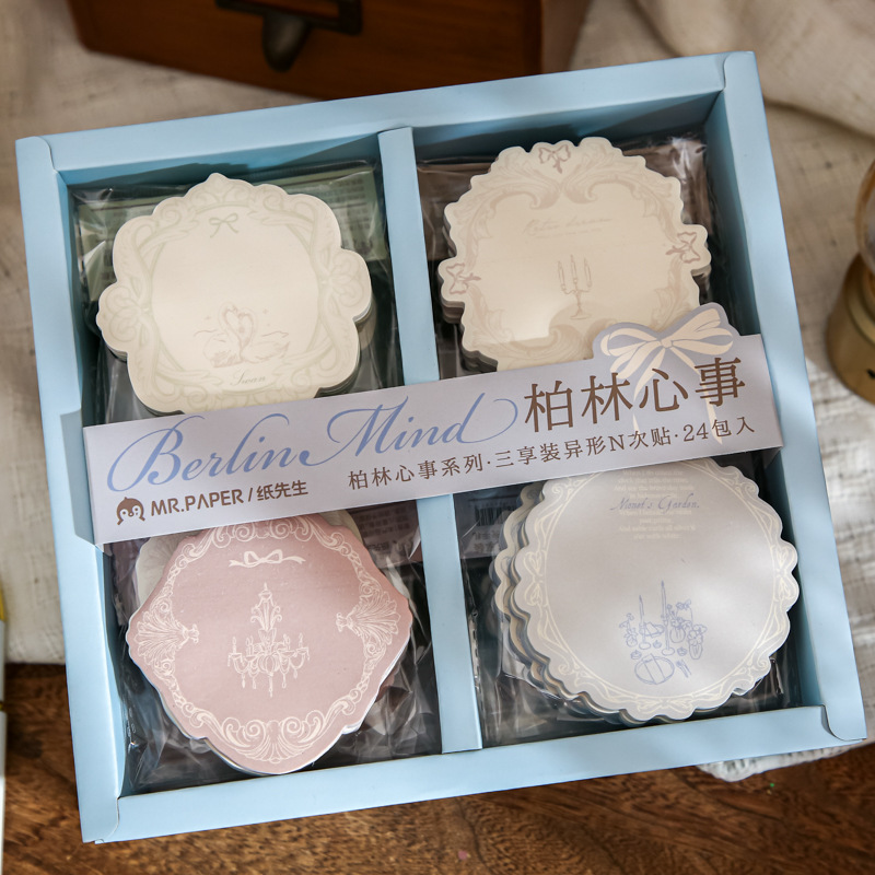 Papel Sr. tres paquetes N veces pastas Berlín serie original retro ligera estudiantes post-it notes oficina notebook