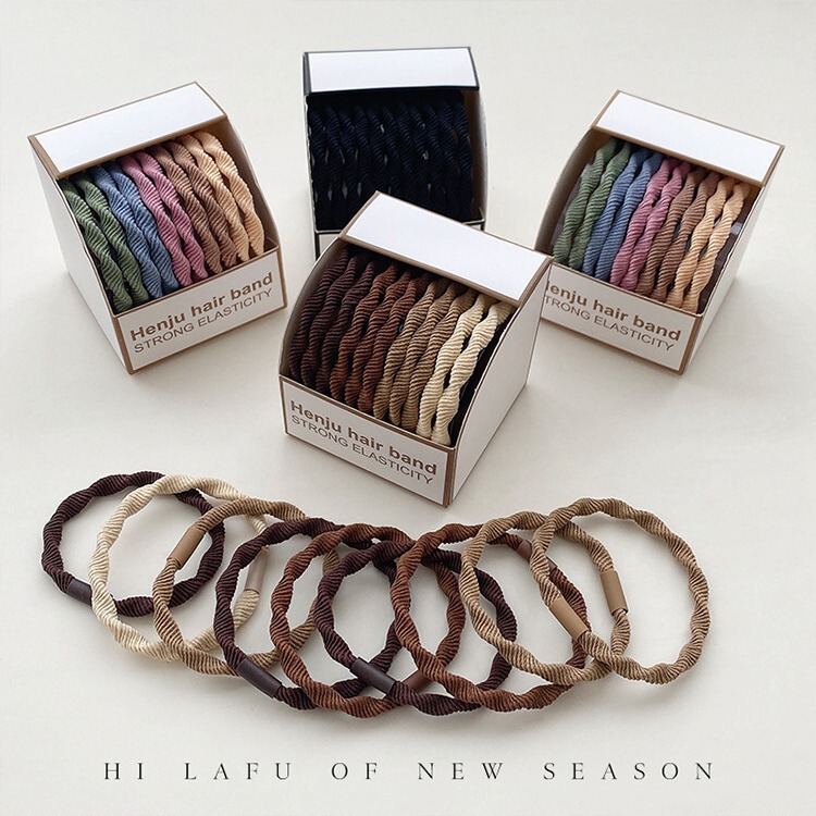 Rubber band 2023 new small leather cover women's summer hair tie high elastic durable hair rope hair rope hair ring headdress