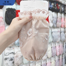 #JUD5羽绒服袖套短款蕾丝套袖女冬季韩版防脏防尘护袖网纱白包邮