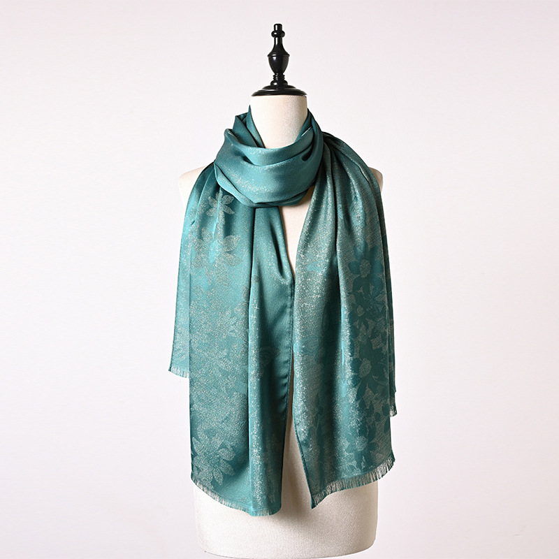 Sciarpa da donna estiva double face, versatile, con stampa, design semplice, accessorio per capospalla._voghion.com