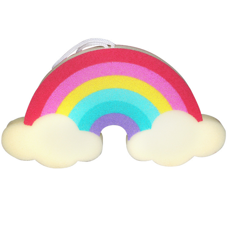 Manufactor customized modelling sponge Bath brush Rainbow children Bath Sponge Cartoon take a shower Cotton bath goods in stock