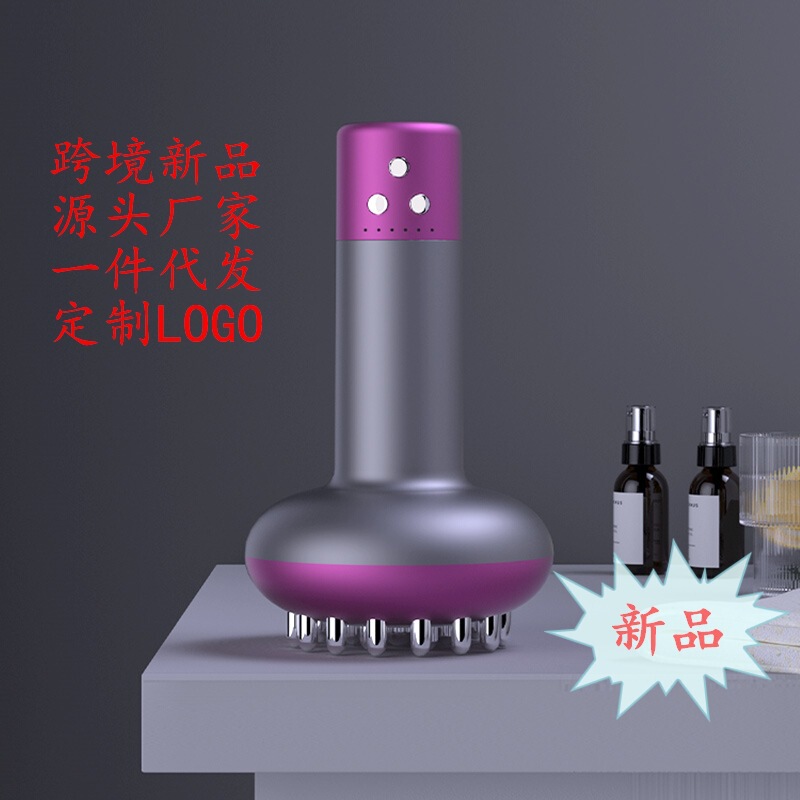 国境を越えた全身一般充電式筋肉療法器具、家庭用加熱振動経絡ブラシ、ハンドヘルドマッサージ経絡浚渫装置|undefined