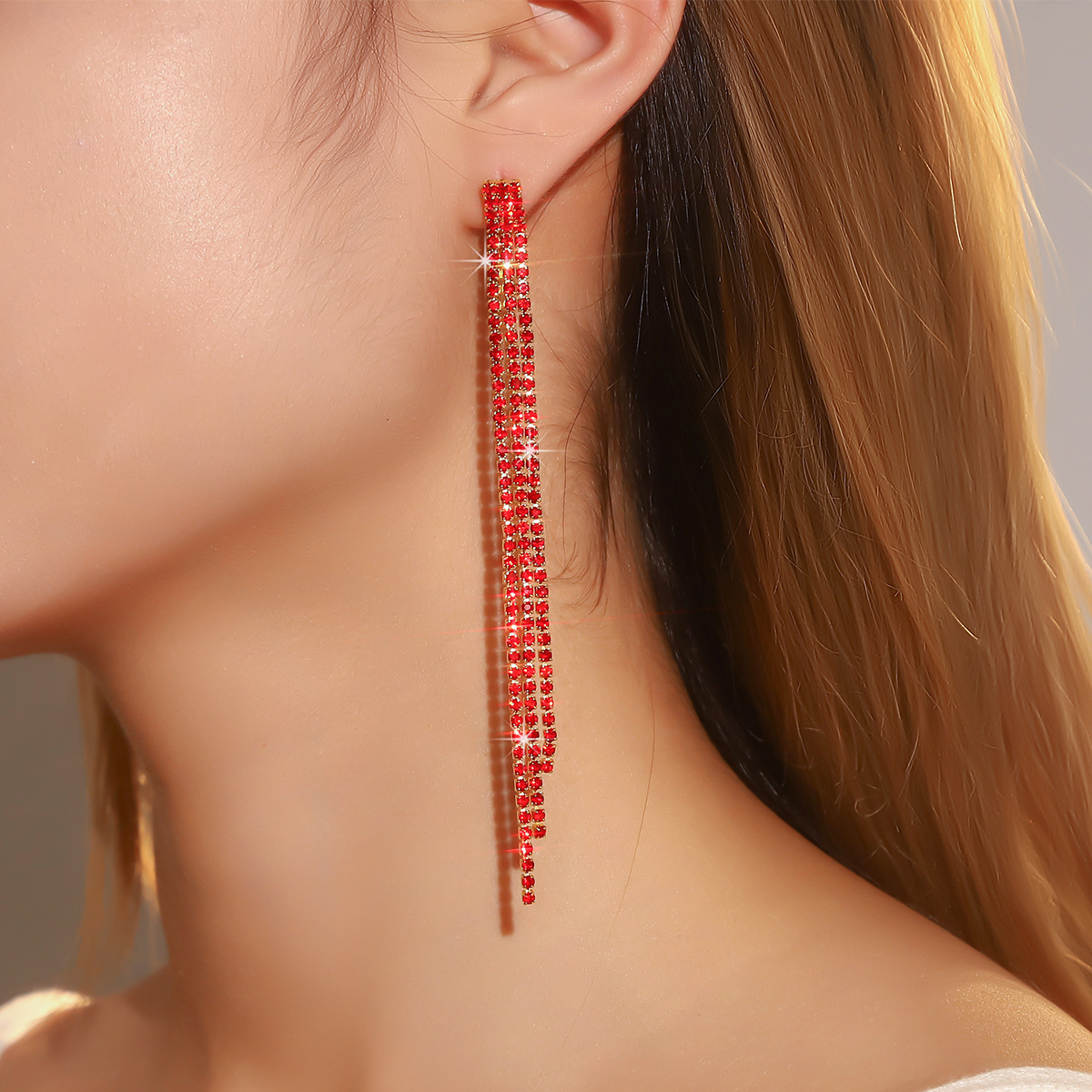 JXER-36三排流苏耳环 金底红色2.jpg