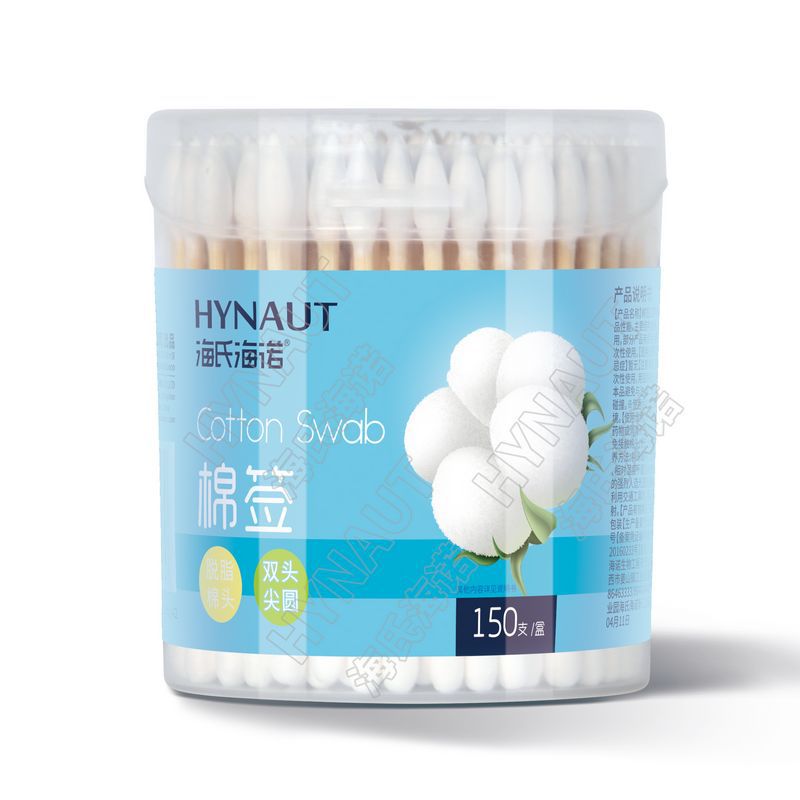 Hi-Hino, bastón de algodón de limpieza de doble cabeza, bastón de algodón desinfectante desechable, bastón de algodón de limpieza de orejas, bastón de algodón desengrasado