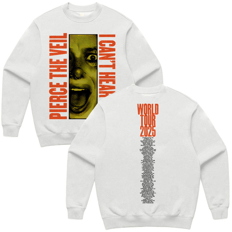 Ivory Scream Block Long Sleeve Shirt Piercing Veil Graphic Sweatshirts Vintage Y2K Oversized Feminine Masculine Time Ivory Scream Block Long Sleeve Shirt Piercing Veil Graphic Sweatshirts Vintage Y2K Oversized Feminine Masculine Time
