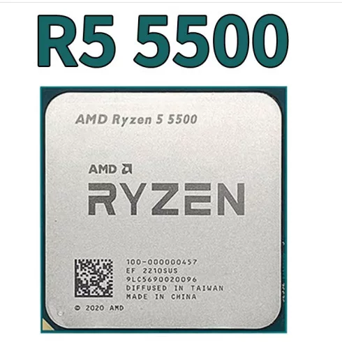 Настольный процессор AMD R5-5500, 6 ядер/12 потоков, AM4, 4.2 ГГц турбо, TDP 65 Вт