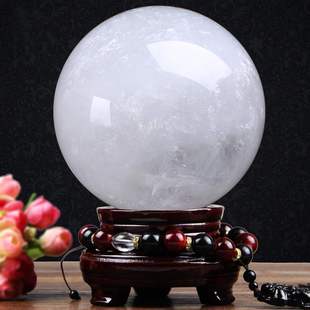 Natural White Crystal Ball Ornaments White Entrance Living Room Home Raw Stone Polishing Company Opening Gifts Factory Direct Sales