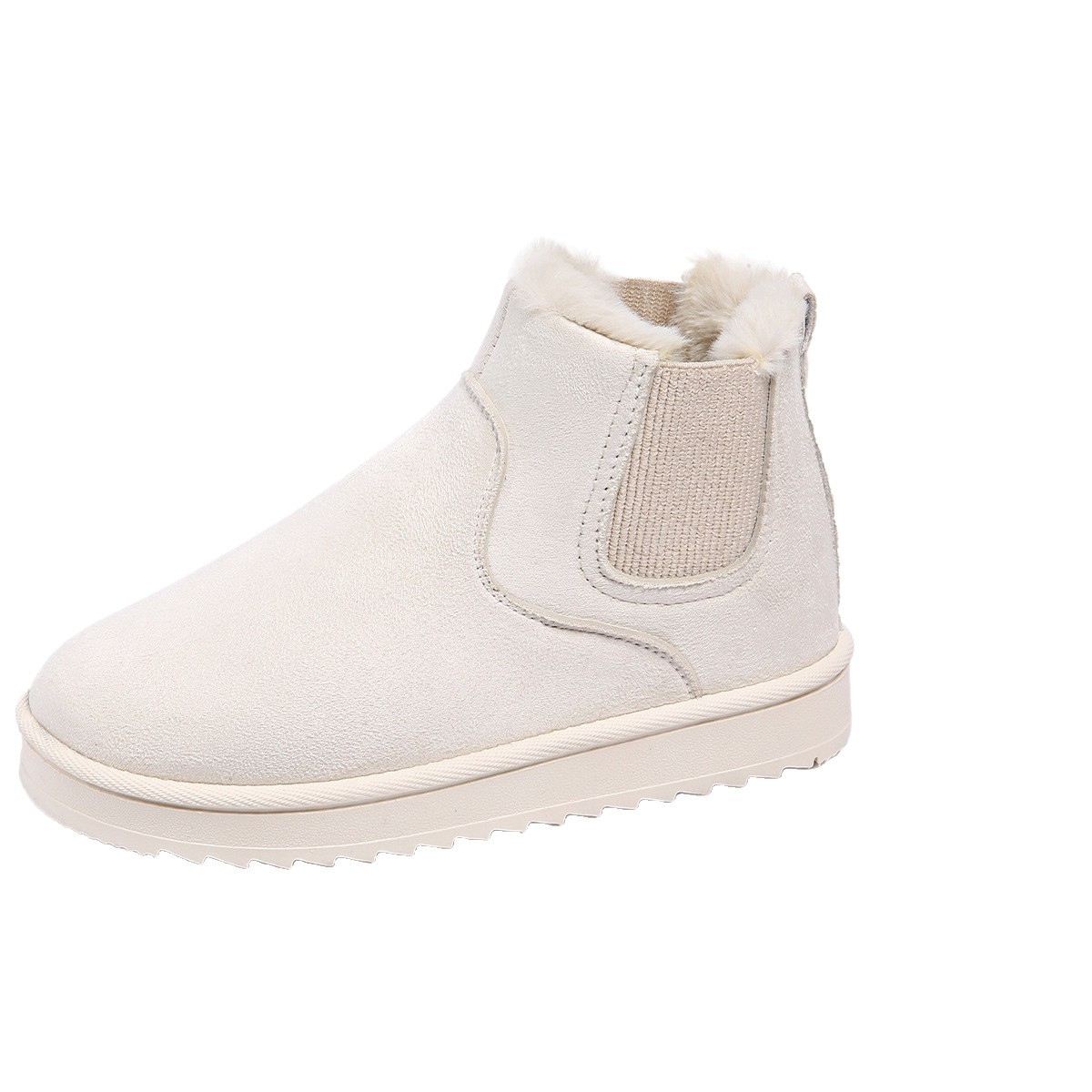 Europa y los Estados Unidos transfronterizos botas de nieve de tamaño grande mujeres 2025 nuevas botas cortas Chelsea antideslizantes versátiles botas Martin retro de moda