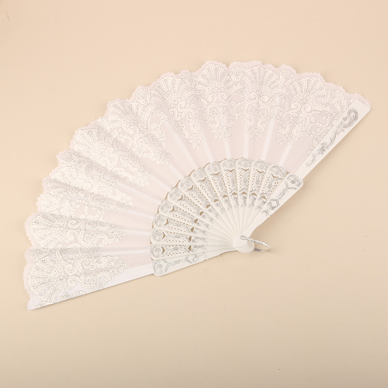 Abanico Plegable de Encaje de Plástico, Estampado, para Danza image 51