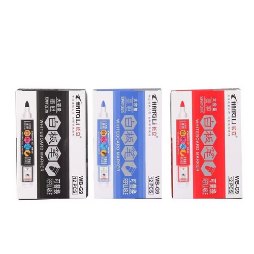 Long-lasting large-capacity teacher blackboard pen office marking erasable whiteboard marker oily replaceable ink cartridge wholesale