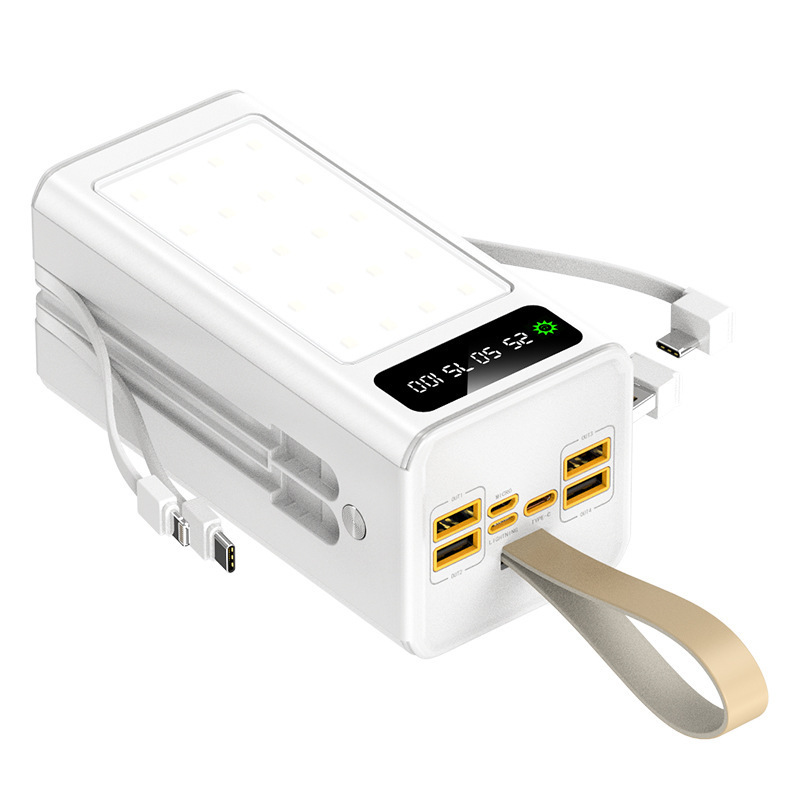 Solar powerbank met snelladen en geïntegreerde kabel hoge capaciteit_voghion.com