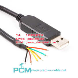 原装FTDI芯片/TTL-232R-5V-WE USB转UART连接线TTL串行线