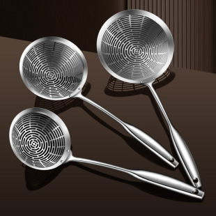 304 stainless steel colander household kitchen noodle spoon large strainer dumpling hot pot fried filter mesh spoon