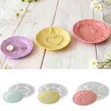 虞美人 diy香薰石膏浮雕草莓葡萄天使花纹碟子托盘摆件硅胶模具