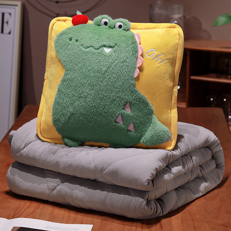 Dual-purpose colcha almohada pequeña manta de oficina siesta de aire acondicionado plegable coche cojín de coche