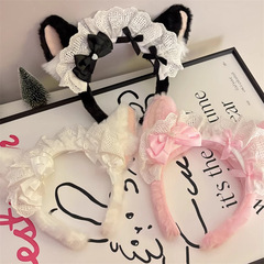 二次元ロリータヘアバンドヘッドバンド女の子猫耳ヘアピンコスプレコミコンロリータメイドヘッドバンド
